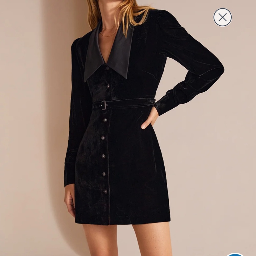 [Favorite Daughter] little black dress in velvet NWT